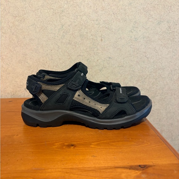 Amazon.com | ECCO YUCATAN PLUS, BLACK NUBUCK, 5-5.5 | Sport  women\'s ECCO Offroad Yucatan sandals black nubuck leather Size 6